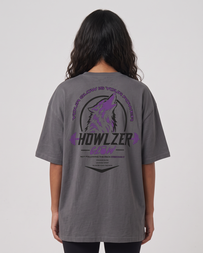 Oversized Graphic Tee - Grey